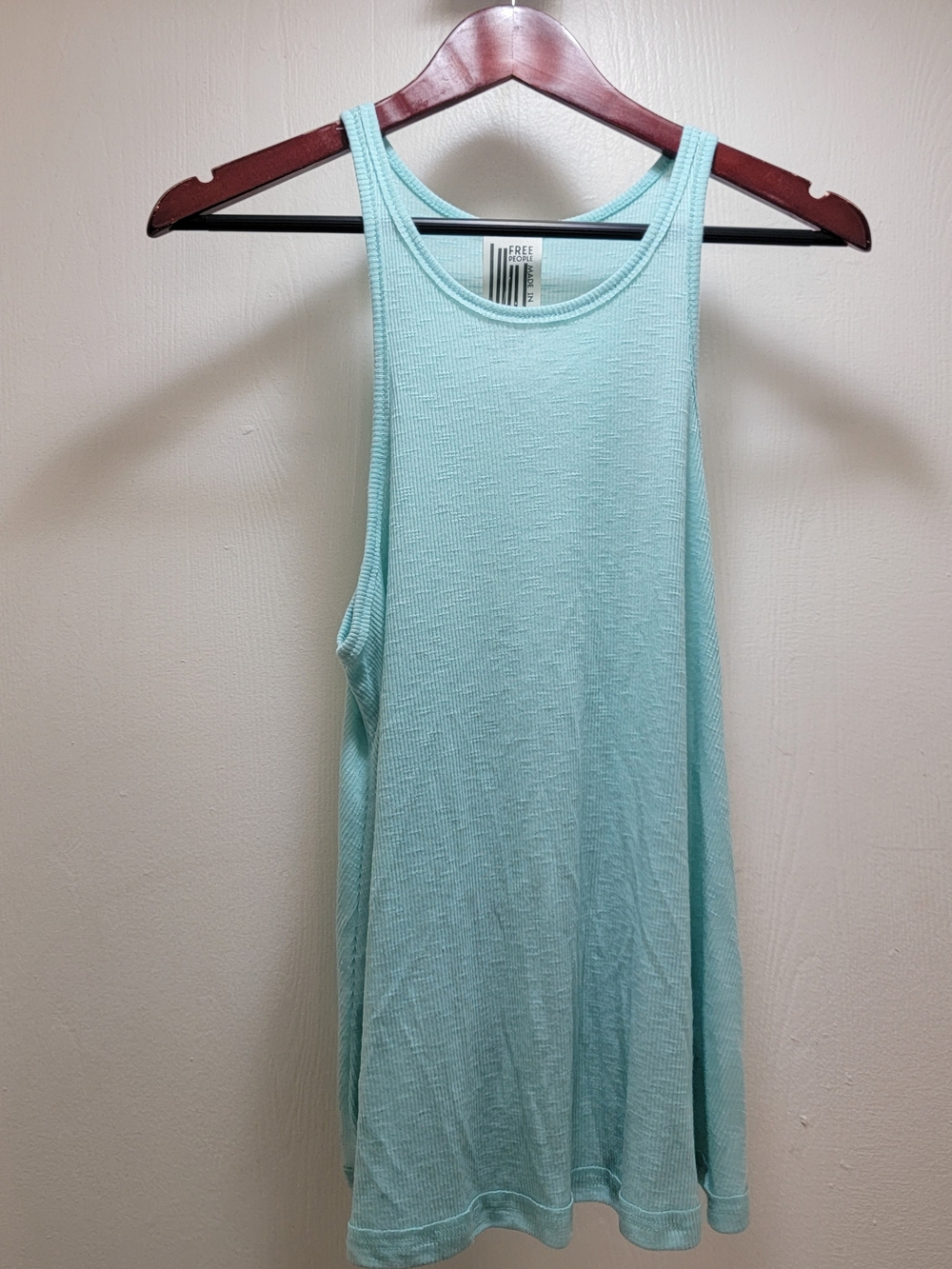 Free People Mint Ribbed Tank